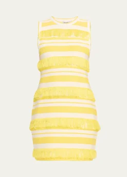 SIMKHAIElly Knit Fringe Mini Dress