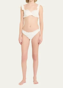 SIMKHAIGina Embroidered Bikini Bottoms