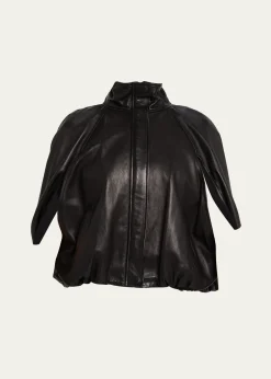 SIMKHAIJada Nappa Leather Cape Jacket