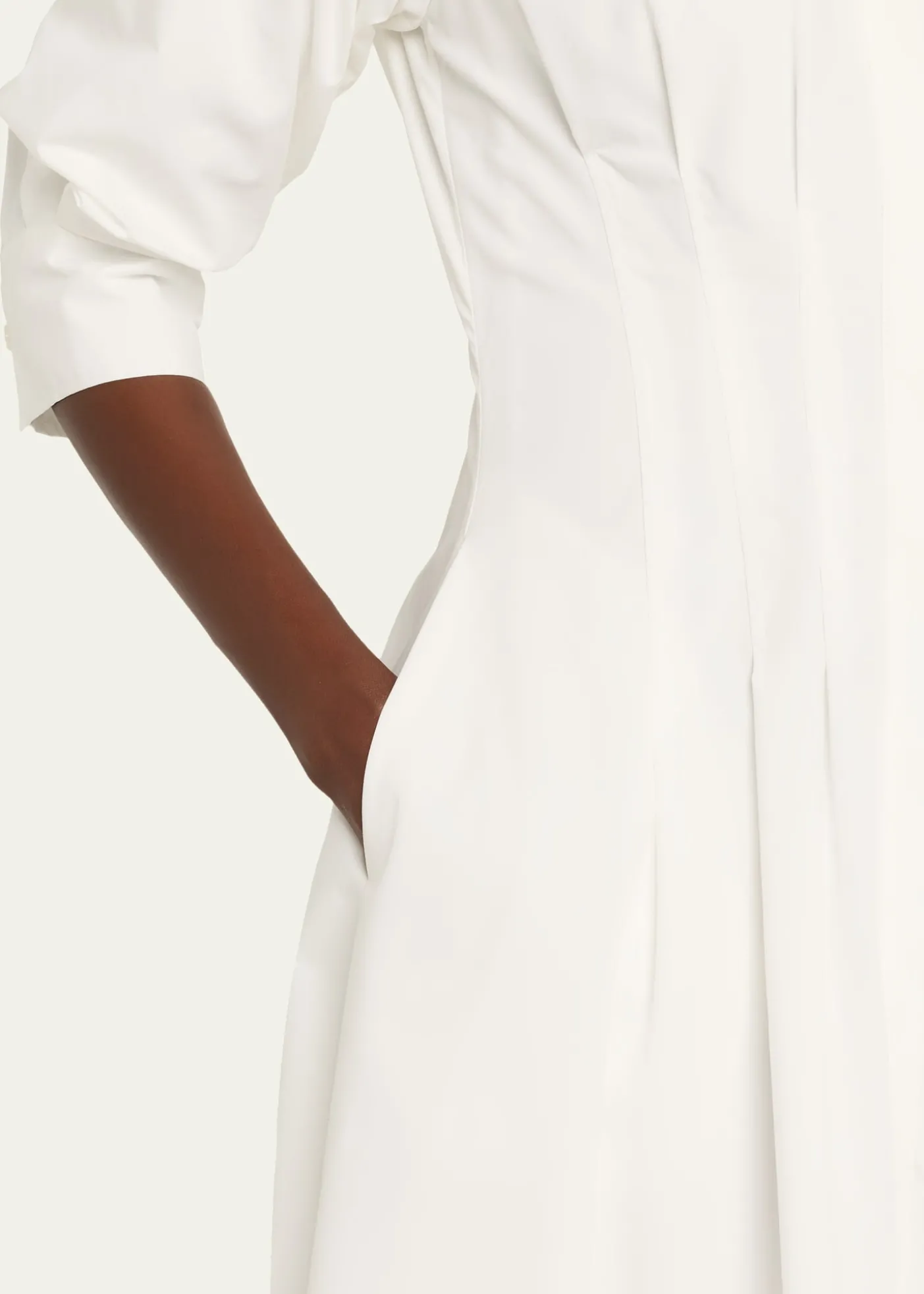 SIMKHAIJazz Poplin Pintuck Midi Shirtdress