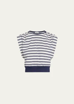 SIMKHAIJoie Striped Cotton-Jersey Top