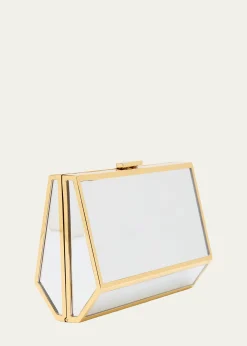 SIMKHAIMaddox Geometric Mirror Clutch Bag