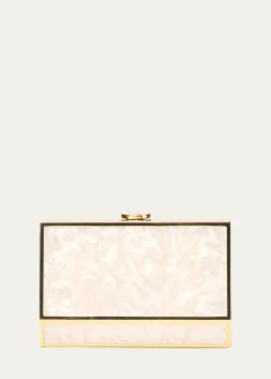 SIMKHAIMaddox Marbled Acrylic Clutch Bag