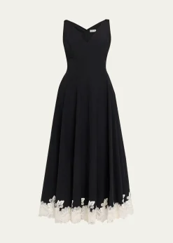 SIMKHAIMira Cotton Faille Lace Midi Dress