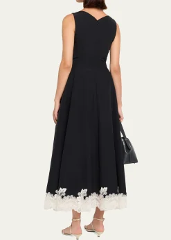 SIMKHAIMira Cotton Faille Lace Midi Dress