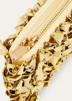 SIMKHAIReese Metallic Beaded Clutch Bag