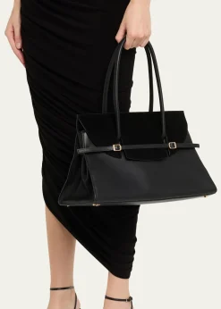 SIMKHAIRiver Suede Flap Leather Shoulder Bag