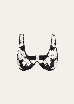 SIMKHAIRosie Floral Underwire Bikini Top