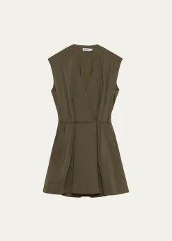 SIMKHAISefi V-Neck Cotton Mini Dress