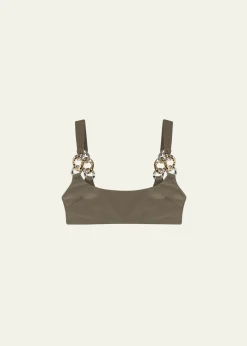 SIMKHAIWild Chain Scoop-Neck Bikini Top