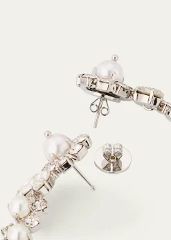 Simone RochaCrystal and Pearly Drip Earrings