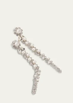 Simone RochaCrystal and Pearly Drip Earrings