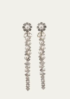 Simone RochaCrystal and Pearly Drip Earrings