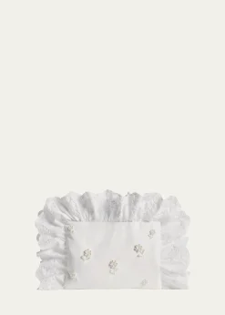 Simone RochaBeaded Ruffle-Trim Pillowcase Clutch Bag