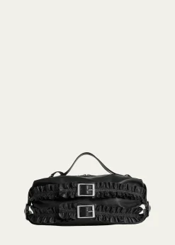 Simone RochaBiker Frill Belt Leather Shoulder Bag