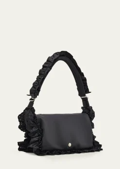 Simone RochaPillow Embroidered Ruffle-Trim Shoulder Bag