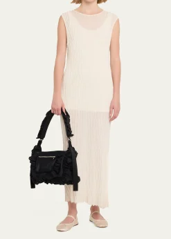 Simone RochaPillow Embroidered Ruffle-Trim Shoulder Bag