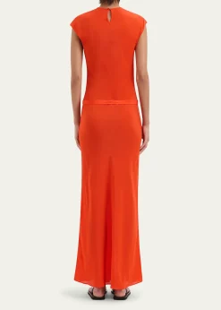 SIRFresca Belted Silk Dress