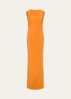 SIRIsla Cowl-Back Silk Gown