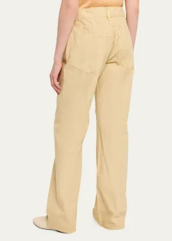 6397Slim Bootcut Cotton Canvas Trousers