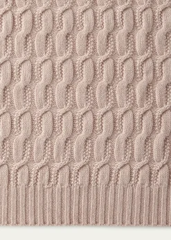 Sofia CashmereSeed-Stitch Cable Throw