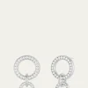 Spinelli KilcollinCanis 18K White Gold Double Hoop Earrings with Diamonds