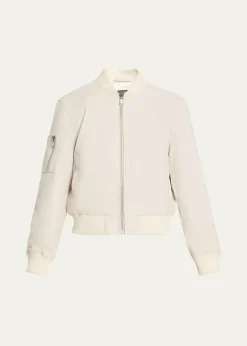 SPRWMNLeather Classic Bomber Jacket