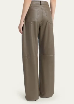 Stella McCartneyAlter Mat Faux-Leather Studded Barrel-Leg Pants
