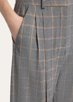 Stella McCartneyCheck Tapered Barrel-Leg Crop Trousers