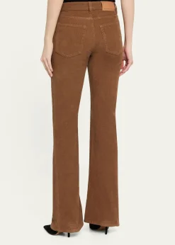 Stella McCartneyMid-Rise Cotton Corduroy Kickflare-Leg Pants