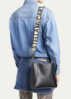 Stella McCartneyMini Logo Grain Vegan Leather Crossbody Bag