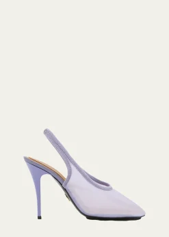 Stella McCartney103mm Mesh Slingback Pumps