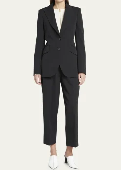 Stella McCartneySingle-Breasted Fitted Wool-Blend Blazer