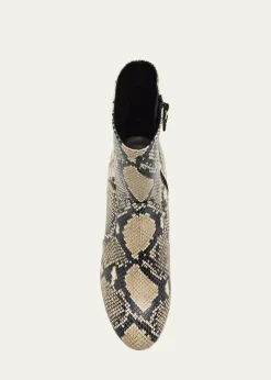 Stuart WeitzmanBabette Snake-Printed Leather Booties