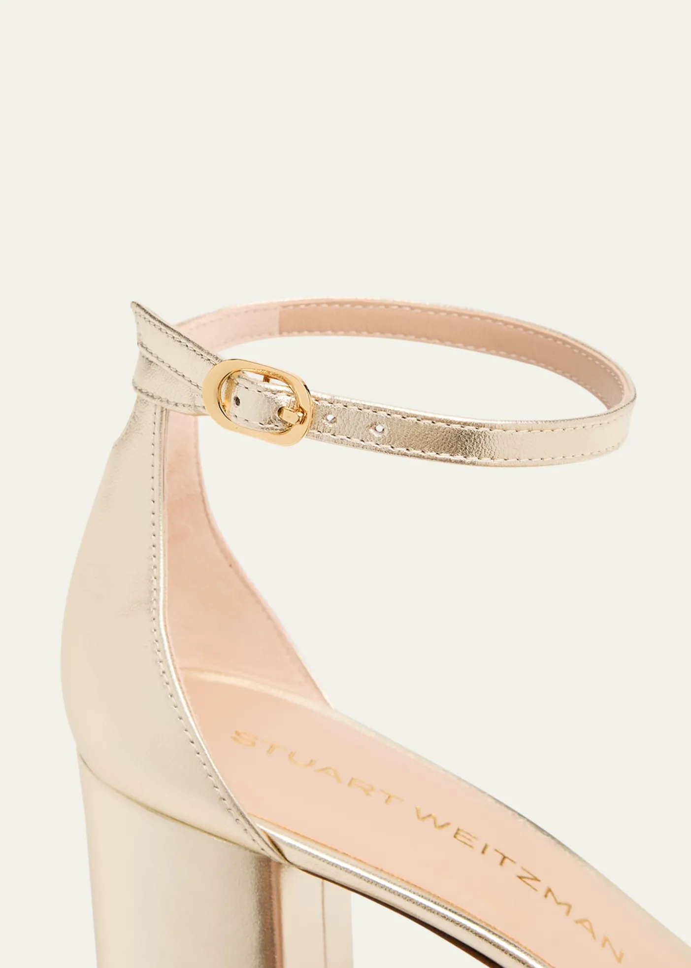 Stuart WeitzmanNudist II Leather Ankle-Strap Sandals