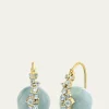 Sydney Evan14K Blue Topaz and Aquamarine Bead Earrings, 12mm