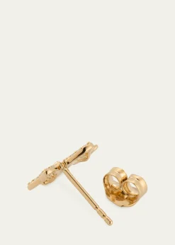 Sydney Evan14K Butterfly Daisy Cluster Stud Earring, Single (Right)