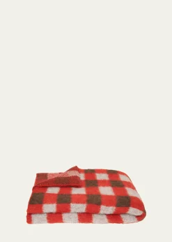The Elder StatesmanThistle Gingham Blanket, 60" x 100"