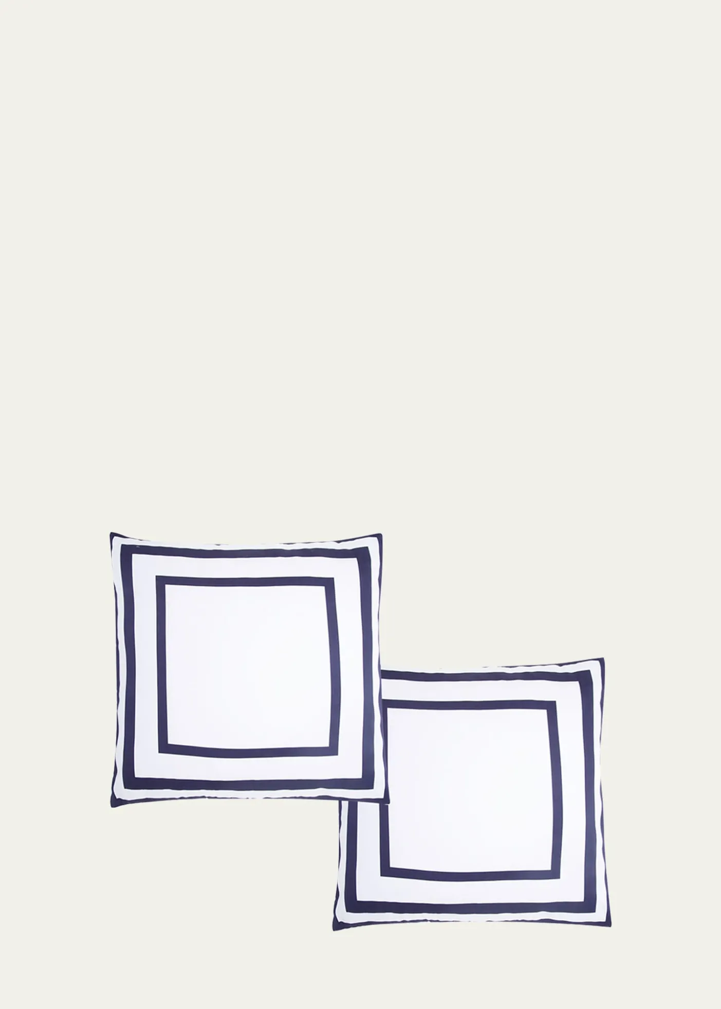 The LinoEssential Simple Square Shams, Set of 2