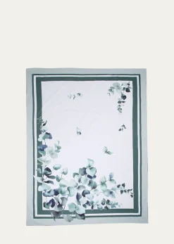 The LinoEucalyptus Green Tablecloth, 71" x 98"