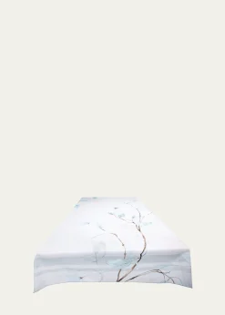 The LinoJapan Aqua Tablecloth, 71" x 125"