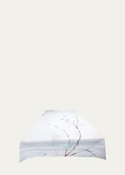 The LinoJapan Aqua Tablecloth, 71" Square
