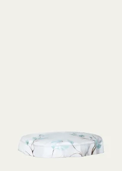 The LinoJapan Aqua Tablecloth, 71" Round