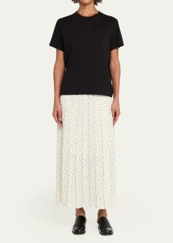 TheoryPleated Polka Dot Wrap Skirt