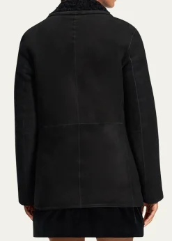 TheoryShearling Peacoat Blazer