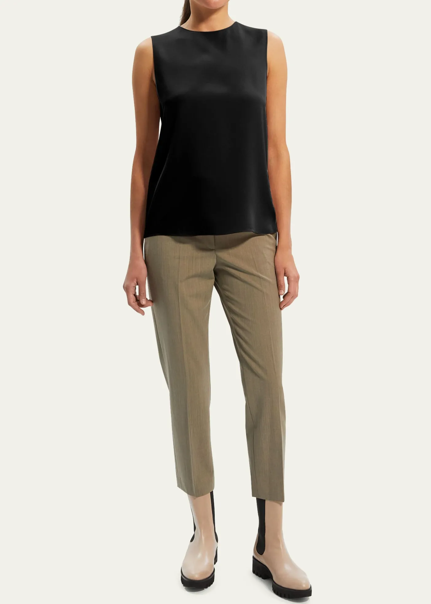 TheorySilk Straight Shell Top