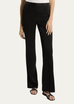 TheorySlim-Straight Satin Pants