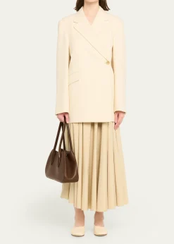 THE ROWAlger Geometric Shoulder Bag in Smooth Leather