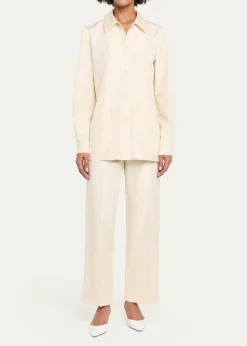 THE ROWBeta Silk Shantung Pajama Pants