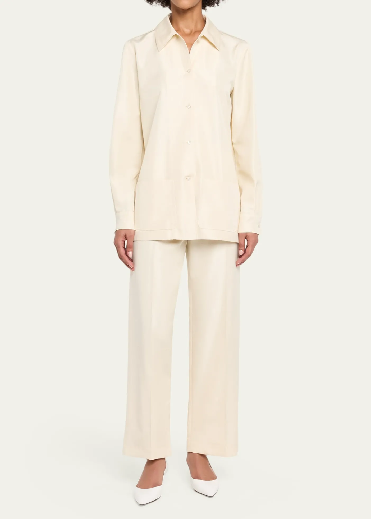 THE ROWBeta Silk Shantung Pajama Pants